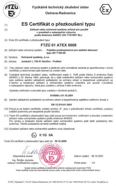 ATEX poistky - SH1P/50-IIA